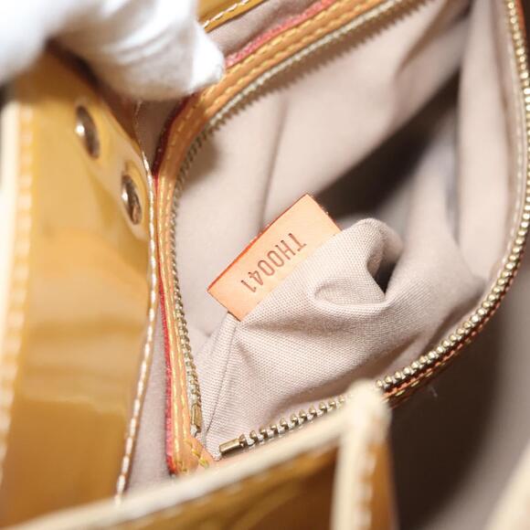 LOUIS VUITTON Monogram Vernis Reade MM Hand Bag Beige M91141 - Picture 12 of 16